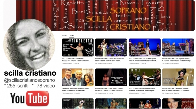 Clicca per visitare il canale Youtube del Soprano Scilla Cristiano - Scilla Cristiano